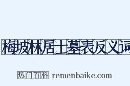 梅坡林居士墓表反义词是什么意思的图片